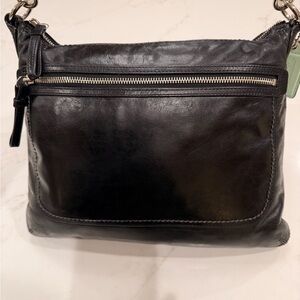 Coach Poppy/Perri Hippie 22421 Black Leather Shoulder Bag